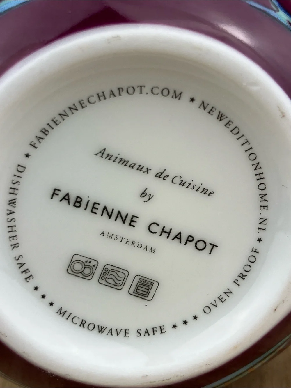 Fabienne Chapot Mugs Set of 3 Sardine Ceramic Coffee Cups NWOT